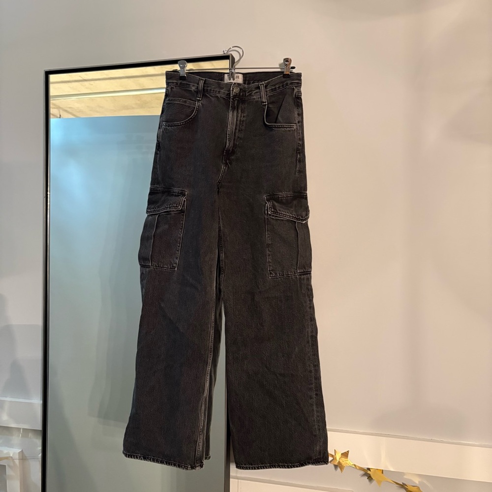 Agolde black cargo jeans